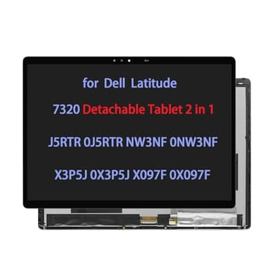 13.3" LCD Replacement for DELL Latitude 7320 Detachable Tablet 2 in 1 Touch Screen Digitizer Assembly J5RTR 0J5RTR NW3NF 0NW3NF X3P5J 0X3P5J X097F 0X097F FHD+(1920 * 1200)