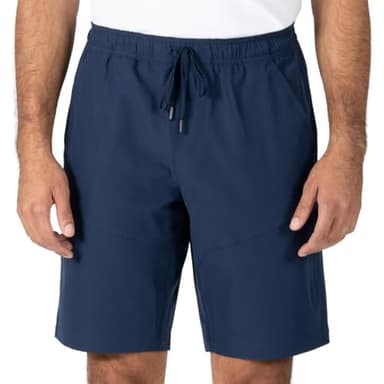 Gerry Men's 4-Way Stretch Elastic Waistband Lightweight Trail Short (Blue, Medium)