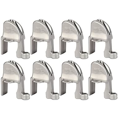 SailVoya Boat Fender Clips, Adjustable Pontoon Boat Square Rail Fender Cleats/Clips/Hangers for Pontoon Bumpers, Pontoon Boat Accessories for Bumpers, 8 Pack