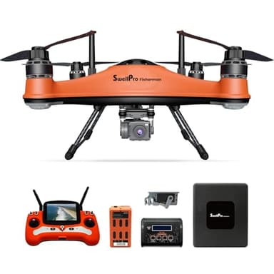 SwellPro Fisherman FD3 Fishing Drone with 4K Camera & 4.4LBS Payload Capacity, 1.3KM Casting Range, Auto Drop & Return, IP67 Waterproof Advanced Drone Set for Adults