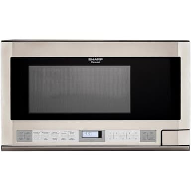 Sharp R1214TY 1.5 Cu. Ft. 1100W Over-the-Counter Microwave in Stainless Steel