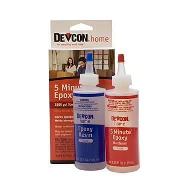 Devcon Epoxy, 5 Minute Epoxy, 4-1/2 Ounce Bottles, 2 Bottles | GLU-720.90