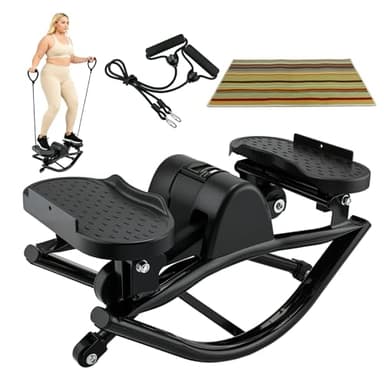 Rock Stepper, Side to Side Rocker Stepper Machine, lateral Stepper,Low-Impact Lateral Steppers for Knees and Joints, U-Shaped Rock Stepper Machine for Home Workout