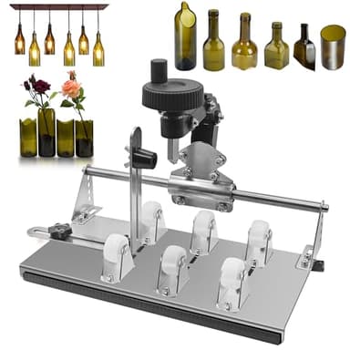 Smasener Wine Bottle Cutter,Glass Bottle Cutter Set, Wine Bottle Cutter Tools, Curved Glass Cutting Tool for Round and Square Bottles, [Stainless Steel 201]Bottle DIY Craft Kit