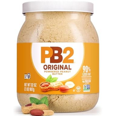 PB2 Original Powdered Peanut Butter - [32 Ounce Jar] 6g of Protein, 90% Less Fat, Certified Gluten Free, Only 60 Calories per Serving, Perfect for Protein Shakes, Smoothies, and Low-Carb, Keto Diets