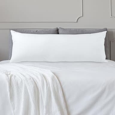 Elegant Comfort Long Full Body Pillow Insert Poly-Cotton Shell Siliconized Fiber Filling, Fluffy Soft Pregancy Bed Pillow for Adults Side Sleepers, 20 x 72