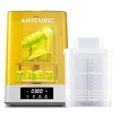 ANYCUBIC Wash and Cure 3 Plus Station, Size-Upgrade Wash Cure Machine with Gooseneck Lights, Dual-Layer Design and IPA Saving, for Anycubic Photon Mono M5 Saturn LCD/SLA/DLP 3D Printer
