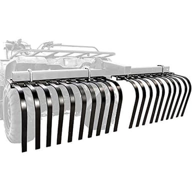 Camco Black Boar ATV/UTV Landscape Rake Implement for Removal of Rock, Grass Clumps and Debris, Prep for Seeding, Cultivate, Establish Food Plot, Maintain Land (66002)
