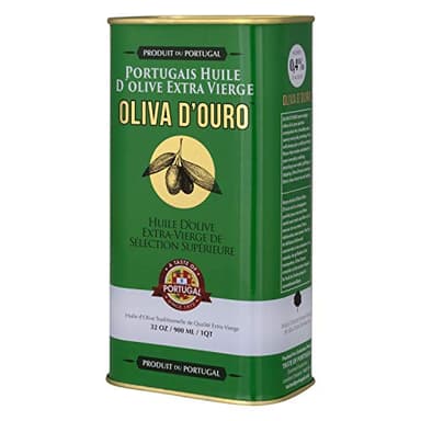 A Taste of Portugal Premium Grade Olive Oil with Low Acidity - 0.4% | Extra Virgin Olive Oil in a Can | Light and Fruity Portuguese Olive Oil | 32 OZ Tin - Full Bodied EVOO
