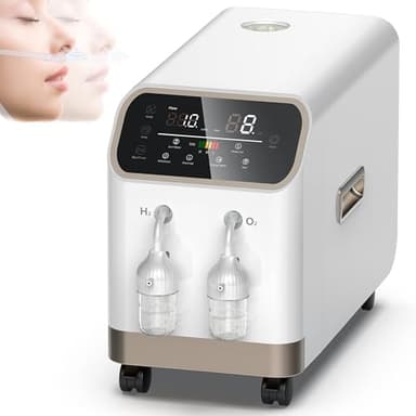 Hydrogen Inhalation Machine 500/1000mL, Hydrogen Water Generator, HO Separated Brown’s Gas H₂ Molecular Hydrogen Machine with Latest SPE PEM Platinum Electrodes, Low-Noise Upgraded (Model 12)