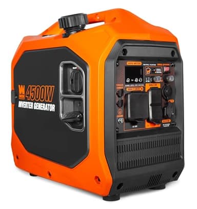 WEN 4500-Watt Inverter Generator, RV-Ready, Quiet, Portable, and Lightweight with Fuel Shut Off and CO Watchdog (56432iX), Fuel Type Gasoline
