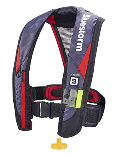 BLUESTORM Atmos 40 Automatic/Manual Inflatable PFD Life Jacket for Adults | US Coast Guard Approved (Nitro Red)