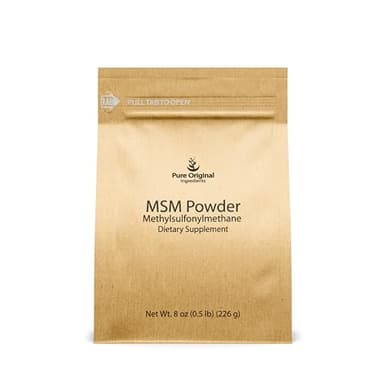 PURE ORIGINAL INGREDIENTS Methylsulfonylmethane (8 oz) MSM, Natural Sulfur, Dietary Supplement