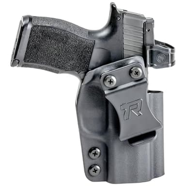 Rounded IWB Holster Fits: Kahr CW9 Holster - RH - Black Kydex - Concealment Express - American Made