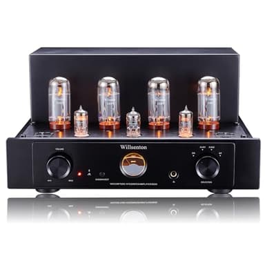 WILLSENTON R200 5881x4 Tube Amplifier Integrated Amplifier Headphones amp (All Black)