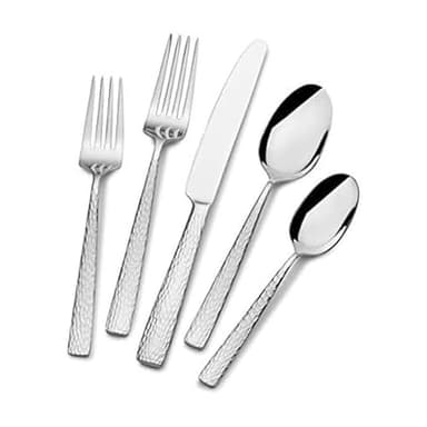 Mikasa, Oliver Gleam Flatware Service for 12, 65 Piece Set, 18/10 Stainless Steel, Silverware Set with Serving Utensils