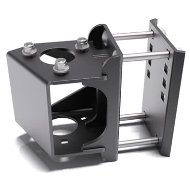 Black Steel Tongue Jack Stand Bracket Bolt-On Relocation Kit Fit for 3-Bolt & A-Frame Style Heavy-Duty Electric Trailer Jack Mounting Kit Perfect for Trailer/RV/Boat Powder Coated