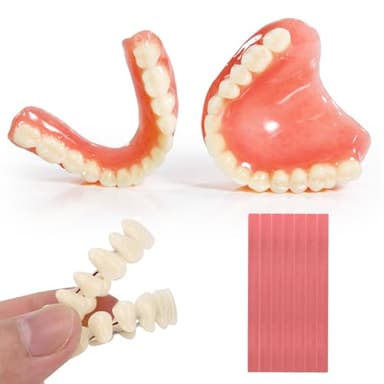 Do It Yourself Dentures Fake -Teeth Top and Bottom Temporary Teeth-DIY Denture Kit-Temporary Denture Kit for Women and Men-Tooth Replacement Kit-Create Your Perfect Smile at Home-LP-250728-3