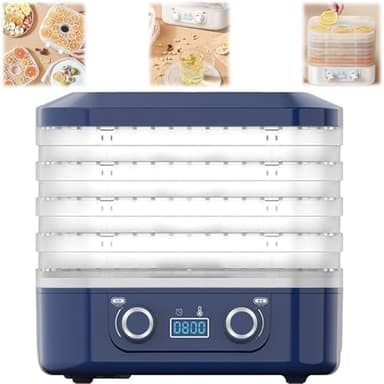2025 Food Freeze Dryer Machine – Candy Freeze Dryer & Food Dehydrator Machine with Digital Display, 5 Trays for Fast Prep Snacking Home Storage (Blue)