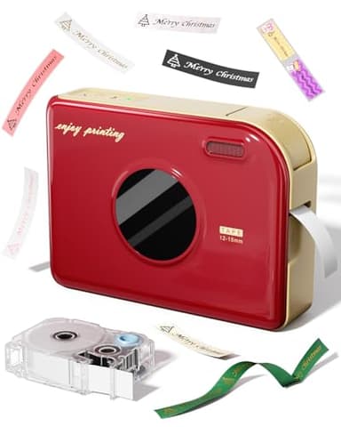 Phomemo Ribbon Printer, A30 Label Laker Machine Mini Bluetooth Portabel Color Text Label Printer, Smart Thermal Transfer Printing for Gift Craft Holiday Decor, Cloth Name Tags, in/Outdoor