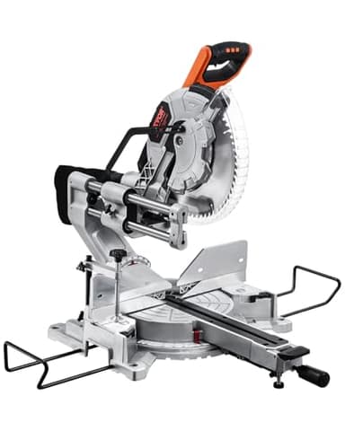 VEVOR Sliding Compound Miter Saw, 12-Inch Blade, 15 Amp Motor, 60-Tooth, Corded Double Bevel Sliding Miter Saw, LED Precision Alignment, Angle Adjustable, for Wood, Composite Decking, Laminates