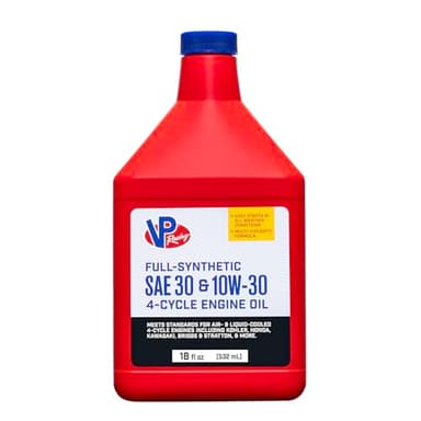 VP Racing 2927 4-Cycle Engine Oil - SAE 30 / 10W30 Full Synthetic Small Engine Oil, 18 Ounce (1 Pack)