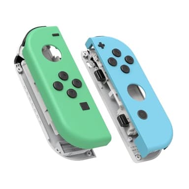 eXtremeRate DIY Replacement Shell Buttons for Nintendo Switch & Switch OLED, Mint Green & Heaven Blue Custom Housing Case with Full Set Button for Joycon Controller [Only The Shell, NOT The Joycon]