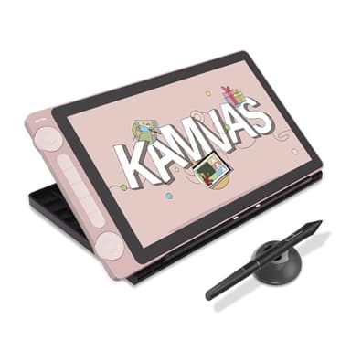 HUION Kamvas 13 (Gen 3) Drawing Tablet with Screen, 13.3" Full-Laminated Art Tablet with Anti-Sparkle Canvas Glass 2.0, 99% sRGB, PenTech 4.0, 16384 Pen Pressure, Dual Dial for PC, Mac, Android, Pink