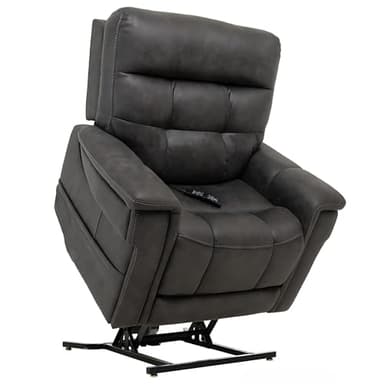 Pride VivaLift Radiance Power Recliner - Lift Chair for Adults, 400 Lbs Weight Capacity, Lithium Battery Backup, 22.5" W x 21" D Comfort Seat, Medium, Steel - PLR3955M