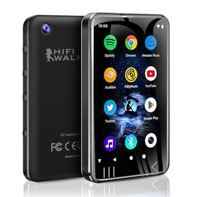 HIFI WALKER G7 Android MP3 Player with Bluetooth & WiFi, 4" Touchscreen, 3GB RAM, 144GB Storage, Supports Spotify, YouTube, Audible, Built-in Speaker, Camera, Safe Usage Settings
