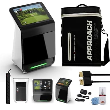 Garmin Approach R50 Premium Golf Launch Monitor and Simulators with Carrying Case, Advanced Ball and Club Metrics with A Built-in 10” Color Touchscreen Display Bundle + More Accessories