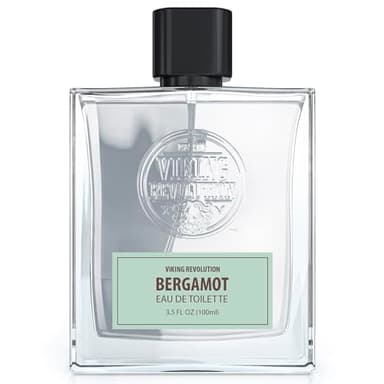 Viking Revolution Bergamot Cologne for Men - Vibrant Mens Cologne Spray Eau de Toilette - Citrus Perfume for Men with Notes of Pink Pepper, Laudan, Jasmine and Patchouli - Gifts for Men 3.5 Fl Oz