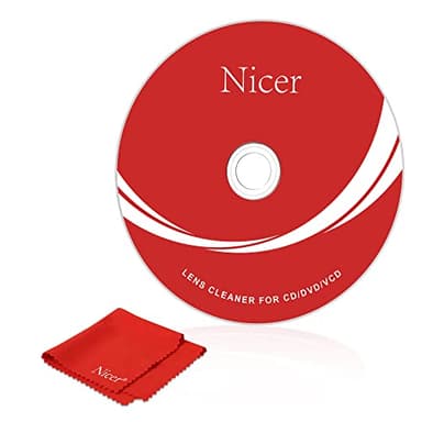 Nicer CD/VCD/DVD Player Cleaner Kit, Laser Lens Cleaning Disc with Double Brush Cleaning System, NS-1