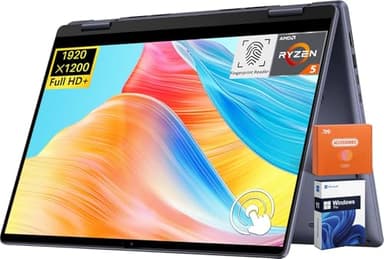 Dell Inspiron 14 2-in-1 Business Laptop AI PC, 14" IPS Full HD+ Touch Screen, AMD Ryzen 5, Radeon Graphics, 64 GB DDR5, 2 TB SSD, Backlit Keyboard, Fingerprint Reader, Windows 11 Pro, W/Accessories