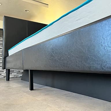 Hidden Under Bed Pet Blocker – Dog and Cat Barrier up to 17.5” Tall (Adjustable). Includes 3 Pcs to Cover Whole Bed, Cardboard Panels Hidden Underneath, Solid Matte Black