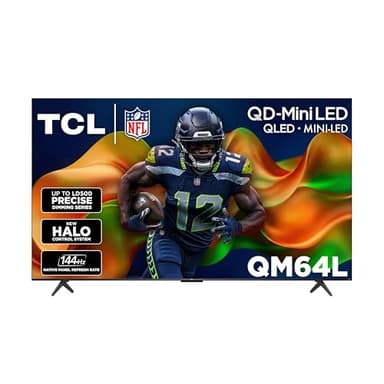 TCL 65 Inch Class QM64L Series | Mini LED QLED 4K HDR | 65QM64L, 2026 Model | 120HZ-144HZ High Brightness Smart Fire TV Dolby Atmos Onkyo Audio | Voice Remote with Alexa Gaming Streaming Television