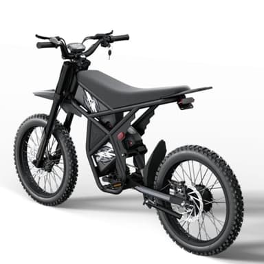 GT73 Electric Bike for Adults, Upgraded 2400W Full Size E Dirt Bike with 36.4AH Dual Battery, 25 Inch Knobby Tires, Max 37 MPH & 85 Mile Long Range, Dual Hydraulic Brakes & Full Suspension