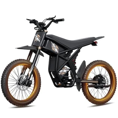 GT73pro/GT73 Electric Dirt Bike for Adults 3000W 50MPH E Dirtbike with 60V/18AH*2 Battery, 85+Miles Electric Motorcycle for Teens ,Dual Hydraulic Brakes & Full Suspension,25" Fat Tire Electric Bike