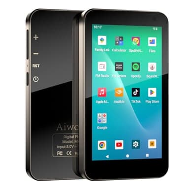 160GB MP3 Player with Bluetooth and WiFi - Aiworth GMS Certified Android Streaming Music Player with Spotify,Portable 4" Touch Screen MP4 MP3 Music Player for Kids with APP Store (Midnight)