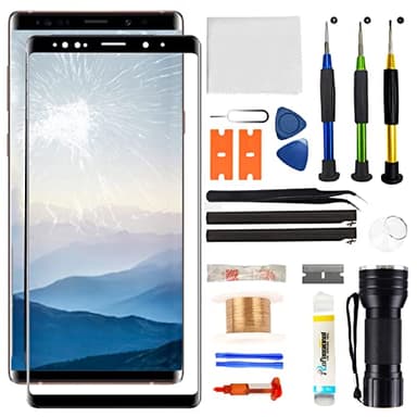 Zgxhga for Samsung Galaxy Note 9 Screen Replacement,Replacement Screen for Galaxy Note 9 N960 Series 6.4 inch,Glass Replacement Kit with Repair Tools(NO OLED & Touch Digitizer)