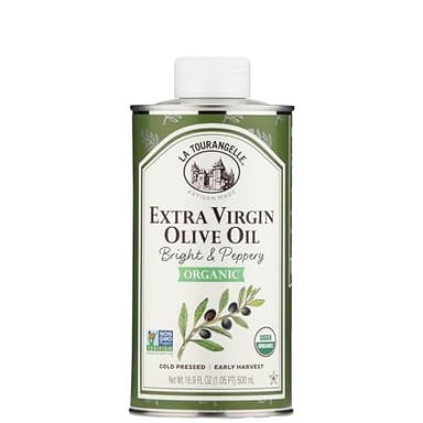 La Tourangelle, Organic Extra Virgin Olive Oil, Cold-Pressed EVOO from Spain, 16.9 Fl Oz – Spanish Olive Oil with Polyphenols for Cooking, Drizzling, Marinades, and Dipping, Rich Flavor