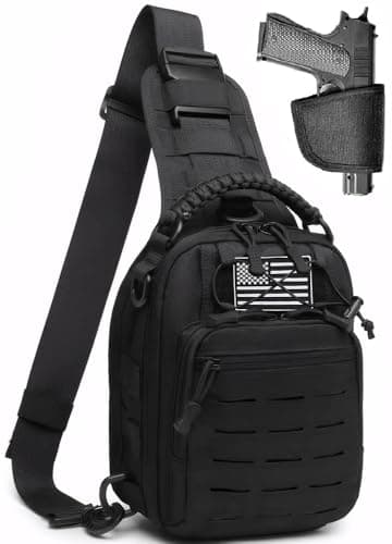 Vdones Tactical Sling Bag for Men Concealed Carry Crossbody Pack Gun Carry EDC BagMens Chest Pouch