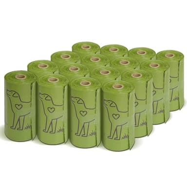240 Count 13” x 9”Dog Poop Bags Rolls, Leakproof Strong & Sturdy Waste Bags for Doggie Cat Pet