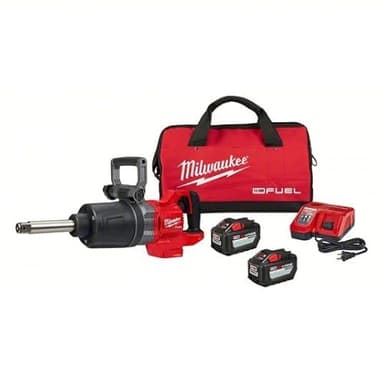 Milwaukee M18 FUEL 18V Lithium-Ion Brushless Cordless 1 in. Impact Wrench Extended Reach D-Handle Kit w/Two 12.0 Ah Batteries