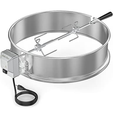 Onlyfire Stainless Steel Rotisserie Ring Kit Barbecue Accessories for Weber 22" Kettle Grill and Other Similar Size Grills