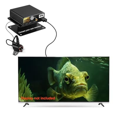 [FishPRO® 2026 Upgrade] Underwater Fishing Camera w/HDMI+AV - HD1080P- [Connect Your Own Monitor] Ice Fishing Camera Underwater, DC12V Charging, [Full Aluminum] Ice Fishing Gifts for Men, IR+LED, 65ft