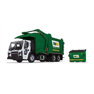 First Gear WM 1/34 Scale Mack LR with McNeilus Meridian Front Loader and Trash Bin