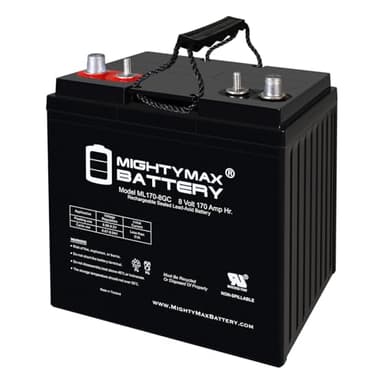 Mighty Max Battery 8V, 170Ah, AGM, Dual Terminal, Replacement Battery Compatible with Electric Golf Carts