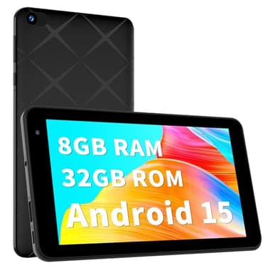 VASOUN Android 15 Tablet 7 inch 2025, 8GB（3GB+5GB Expand） RAM 32GB ROM, 5-Core Processor, Ultra-Portable, 5G WiFi 6, 3500mAh Battery, Kids & Travel Tablet with Case