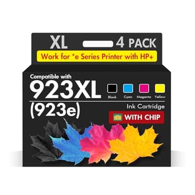 923 923XL 8130e Ink Cartridges Combo Pack: Replacement for HP 923e 923XL 923 Ink Cartridges for HP Printers OfficeJet Pro 8130e 8135e 8138e 8139e 9130 8122e 8120 8124e 8132e 8125e Printer